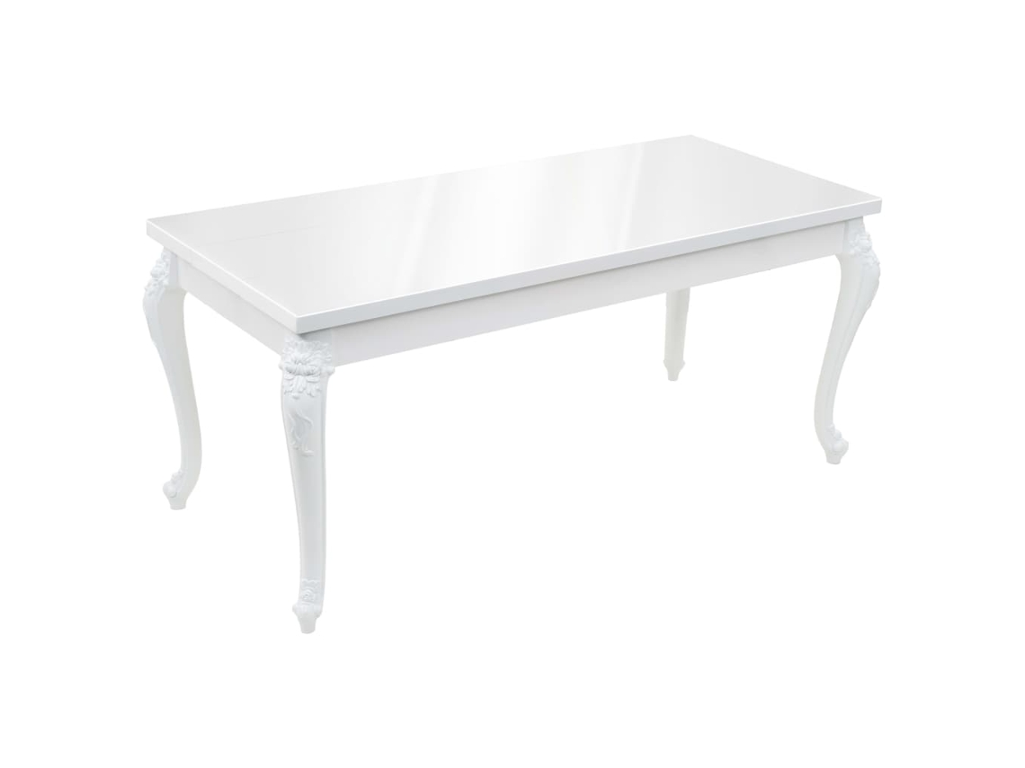 Maison Exclusive - Mesa De Comedor Blanco Brillante 179x89x81 Cm