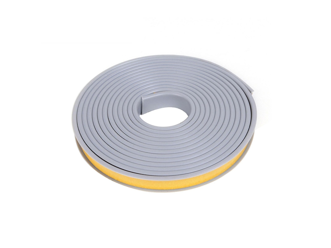 Cinta De Borde En U Autoadehsiva De 10m Para Muebles Protector De Chapa Suave Elástica Alta Densidad Tpe 15mm Gris