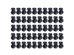 50 Tornillos Aislantes De 2,1 Cm Para Barra De Soporte De Cerca Eléctrica, Abs Negro