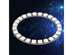Anillo de luz LED RGB 2026as-5050 WS2812 de 24 bits con controlador integrado (1 unidad)