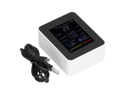 Detector De Dióxido De Carbono Multifuncional 5 En 1 Con Sensor Infrarrojo Znaz2co3 Para El Hogar (blanco)