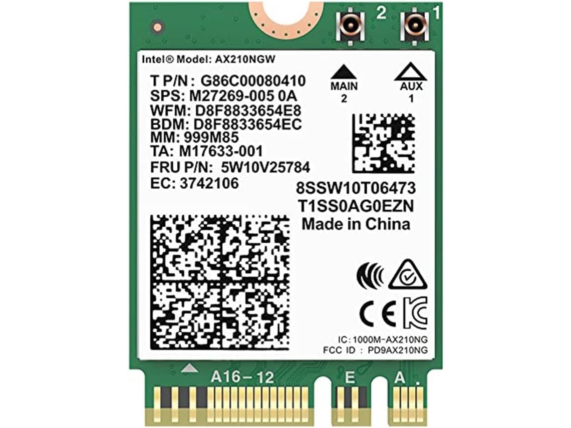 Adaptador De Red Wifi Con Cable Ax210ngw De 6 Ghz Y 11 Ax Con Mimo + Bluetooth 5.2