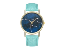 Reloj De Cuarzo Unisex Con Correa De Cuero Pu, Dial De Universo, Zhoulianfa (menta)
