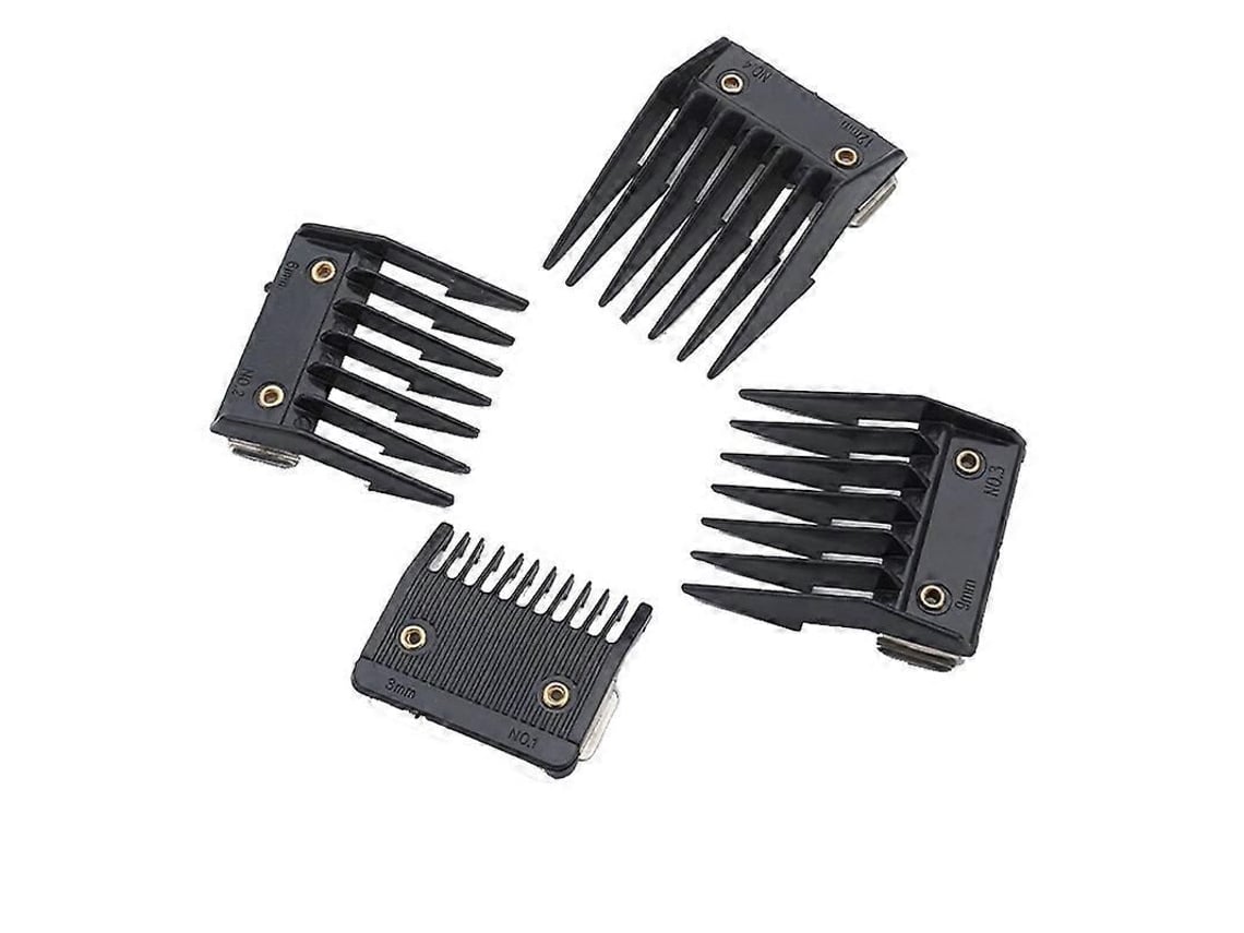 Kit De Accesorios Para Tazones Wahl (4 Piezas) Con Guías De Corte De Metal (3 Mm, 6 Mm, 9 Mm, 12 Mm) - Negro
