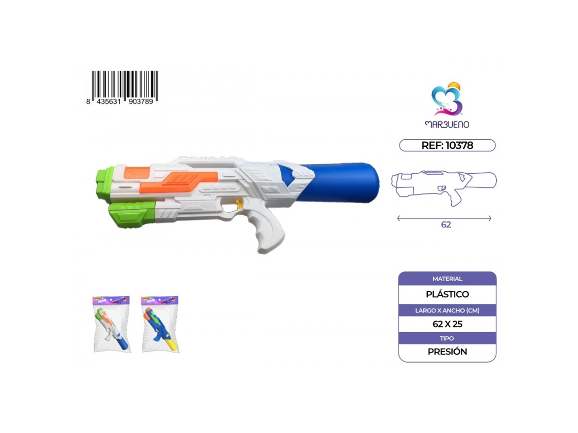 Pistola de agua Marbueno 62x25 cm para jardín y playa - Marbueno Verano
