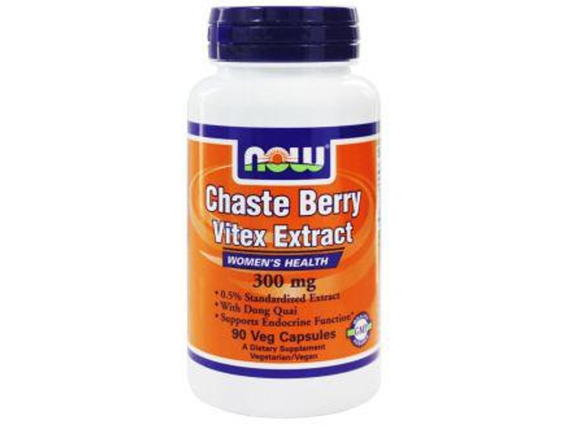 Complemento Alimentar NOW FOODS Complemento Alimentar NOW FOODS Chaste Berry Vitex Extract 300 mg 90 Cápsulas