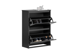 SOBUY FSR165-K-SCH Zapatero Con 2 Solapas Negro 61 X 26 X 81 Cm