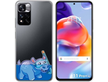 Carcasa para Xiaomi Redmi Note 11 Pro+ Plus 5G TUMUNDOSMARTPHONE Dibujos Transparente Hipo Multicolor