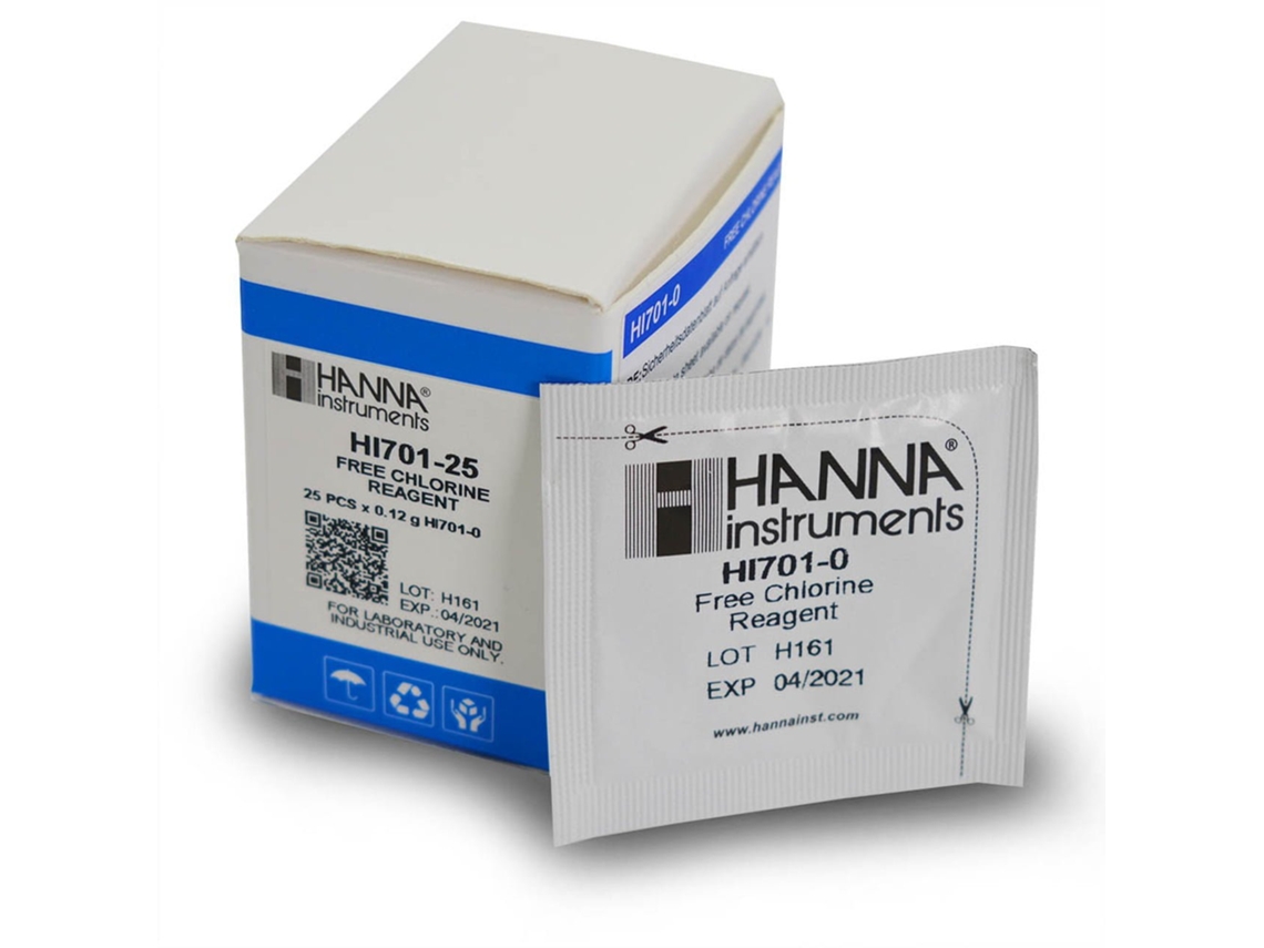 Reactivo Cloro Libre DPD (0 a 2,5 mg/ L) 25 test HANNA