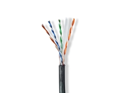 NEDIS Cable Sólido Cat6 Bobina U/Utp Cca 305 0 M Exterior Redondo Pe Negro