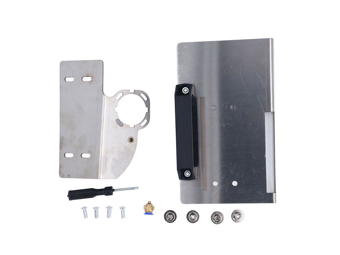 Soporte Primerox de acero inoxidable para amoladora angular, para cortar con varillas de 45 grados y de fácil ajuste.