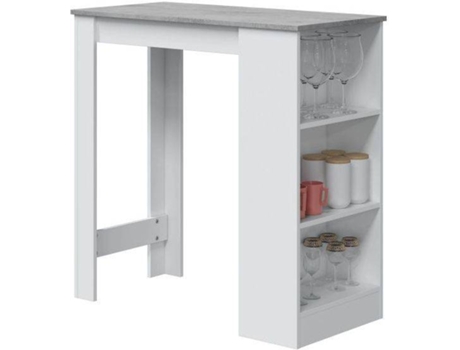 Mueble de Apoyo HABITDESIGN Blanco - Cemento (Melamina - 103 x 105 x 50 cm)