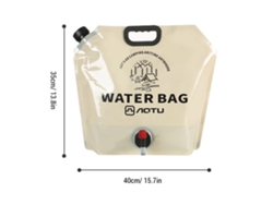 Bolsa De Agua Plegable De 9 Litros Con Grifo Para Camping Y Senderismo, Contenedor De Almacenamiento Portátil Para Exteriores.