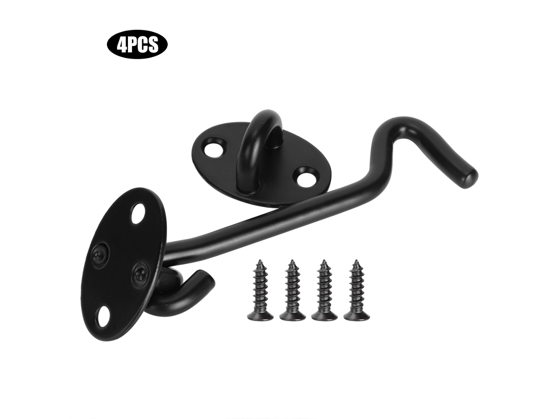 Cerrojo de acero inoxidable negro para puertas y ventanas, accesorio de ferretería para el hogar.