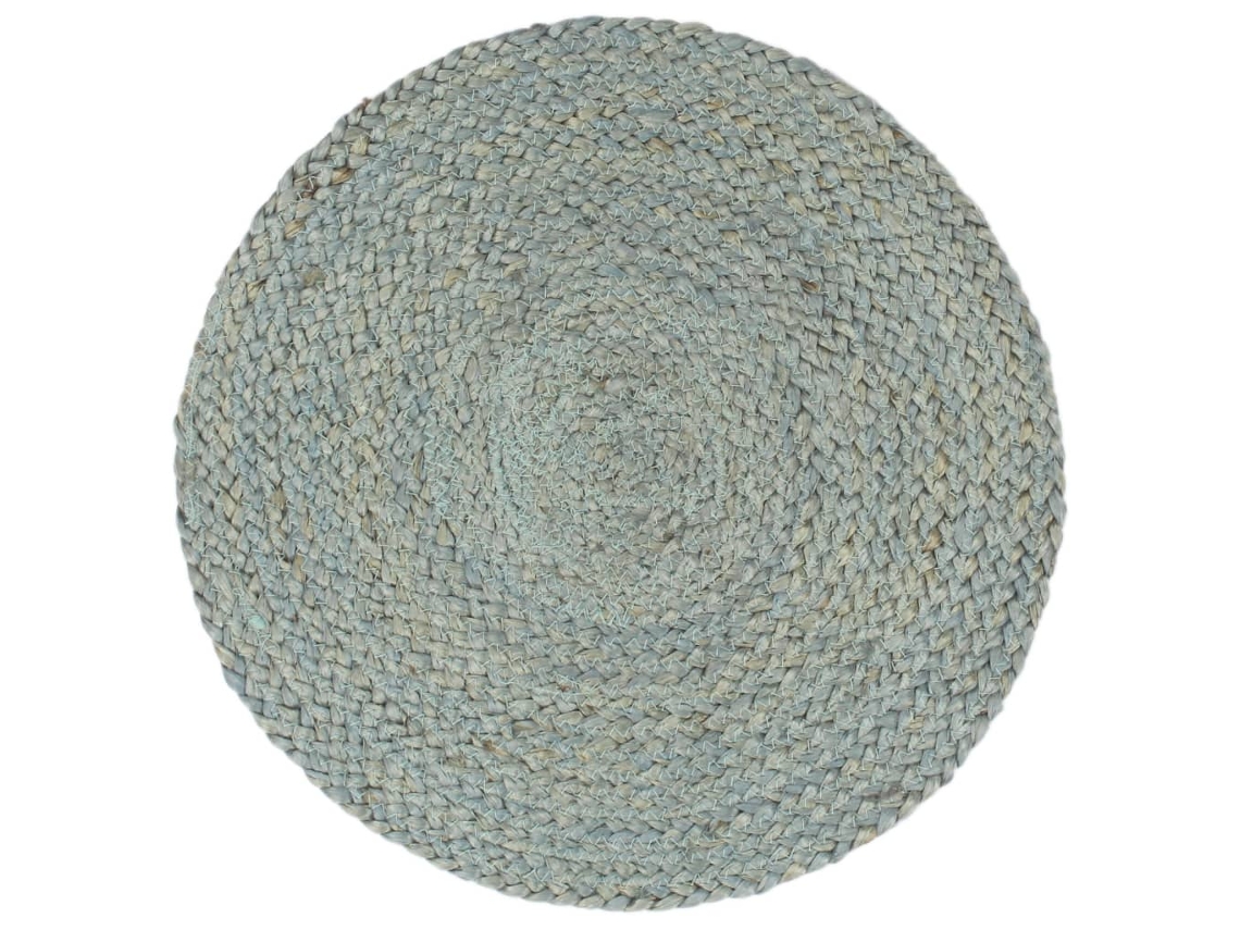 Maison Exclusive - Manteles Individuales Redondos 4 Uds Yute Verde Oliva Liso 38cm