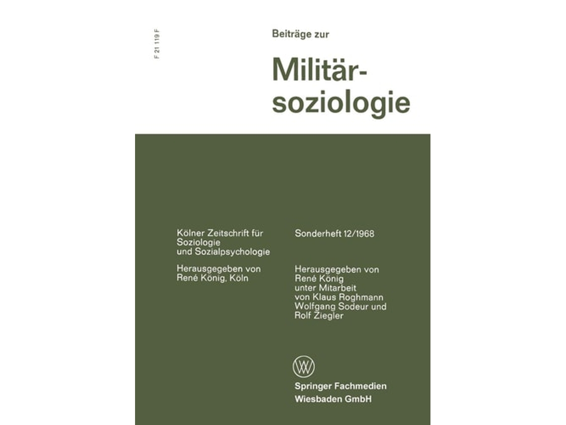 Libro Beitrage Zur Militarsoziologie De Réné König (alemán)