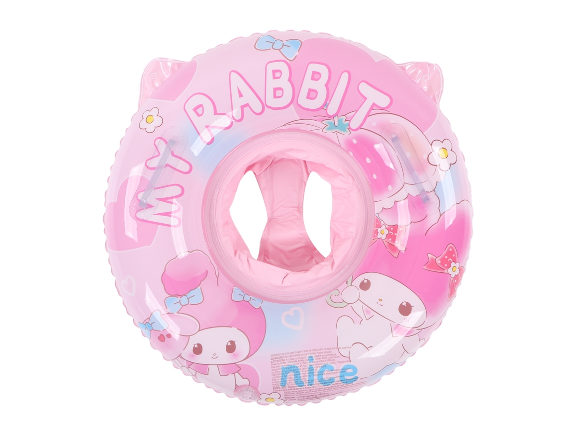 Flotador Para Bebé Con Correas De Seguridad, Bonito Flotador Inflable Estándar De Pvc Rosa, De 3 A 6 Años.