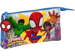 Estuche Triple SPIDERMAN Azul (22 x 12 x 3 cm)