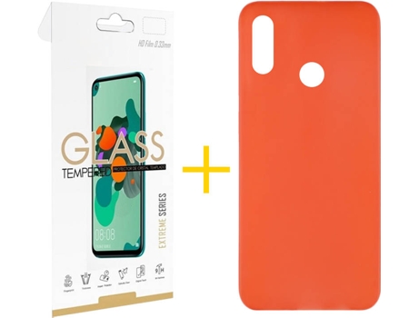 Kit Funda + Protector de Pantalla Huawei Y6 2019 SKYHE Liso 4 Rojo