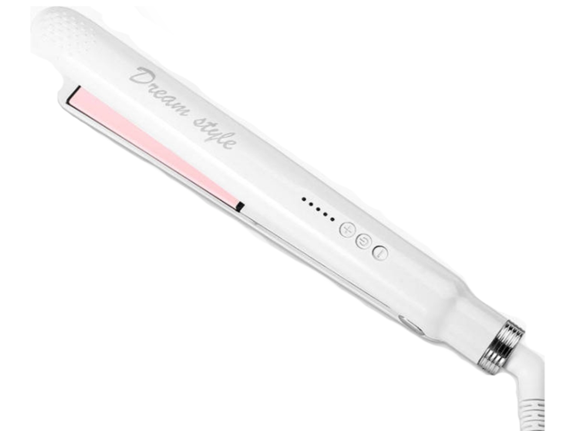 Plancha de Pelo Profesional Dos en Uno Plancha de Pelo y Rizador de Turmalinawhite Bisbisous AUJEZON