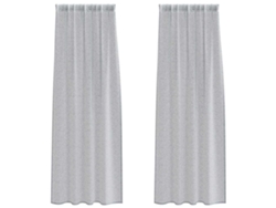 Maison Exclusive - Cortina De Voilé 2 Pcs Gris Oscuro 260 X 140 Cm Poliéster