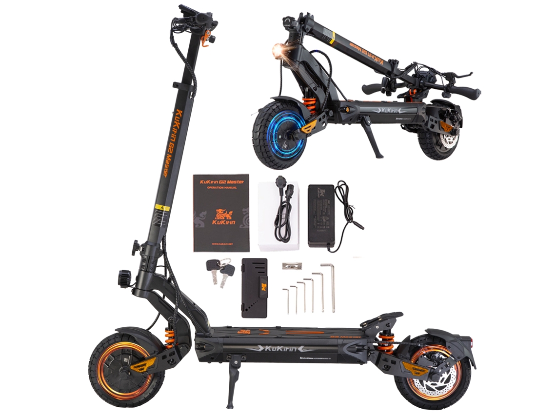 Scooters Eléctricas Kukirin G2 Master 2000 W, 52 V, 20,8 Ah, 60 Km/h, 10'' Plegable