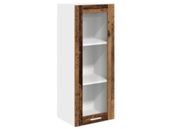 Conjunto de armarios colgantes con puertas de madera antiguas (40x31x100 cm)