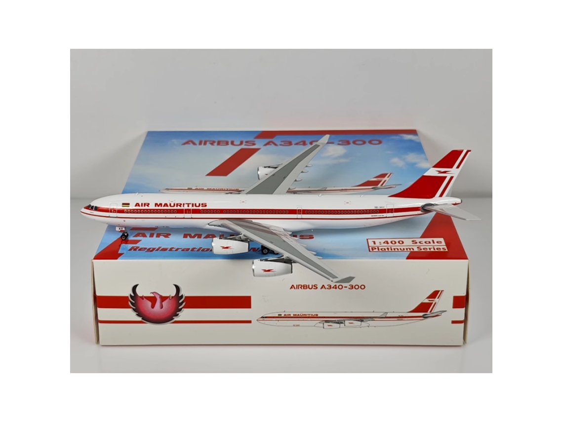 Modelo De Avión De Fundición A Presión Mauritius Aircraft A340-300 3b-nav A Escala 1/400