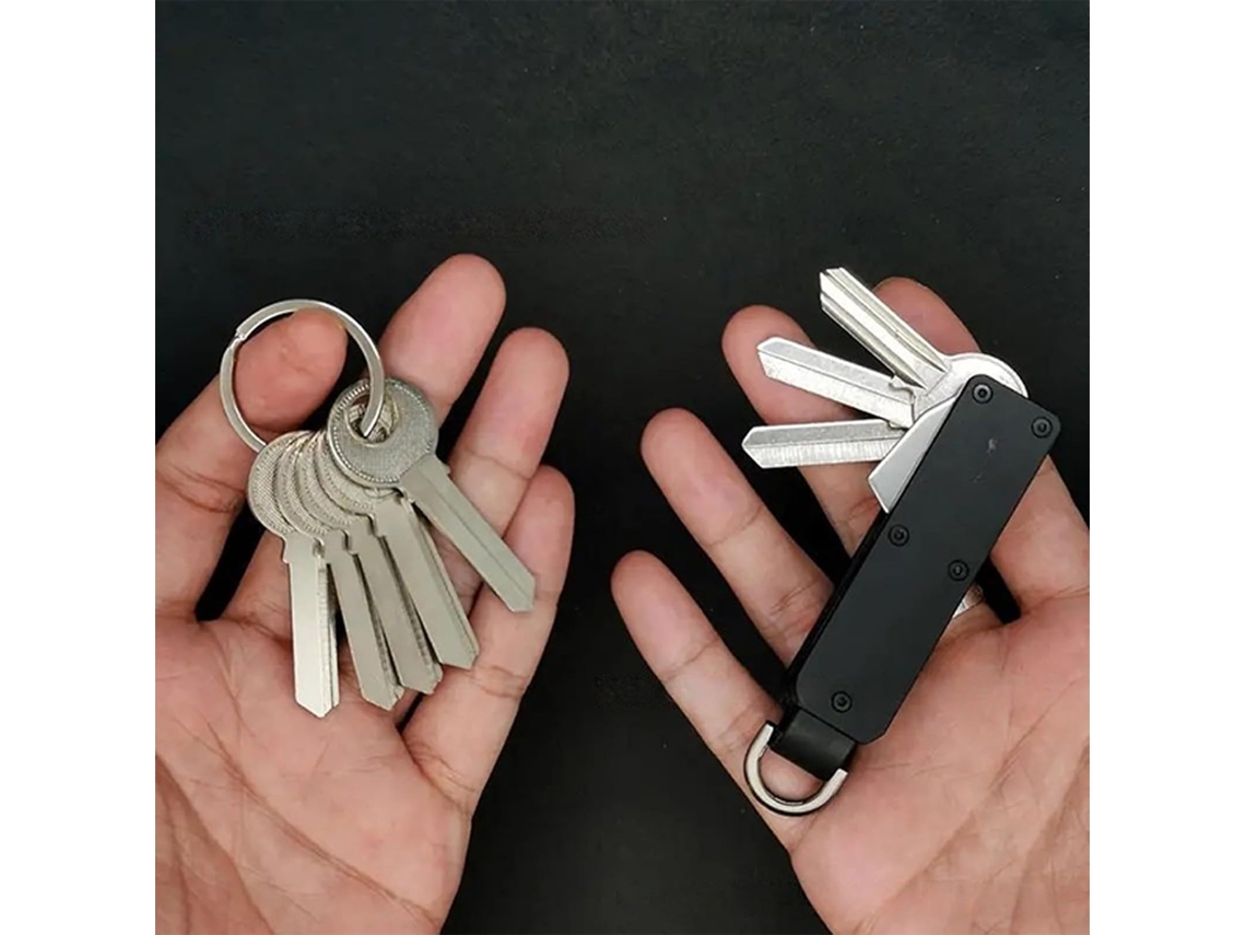Organismateur Porte-clés Multifunción Portátil En Aleación De Aluminio Para Clés Y Herramientas