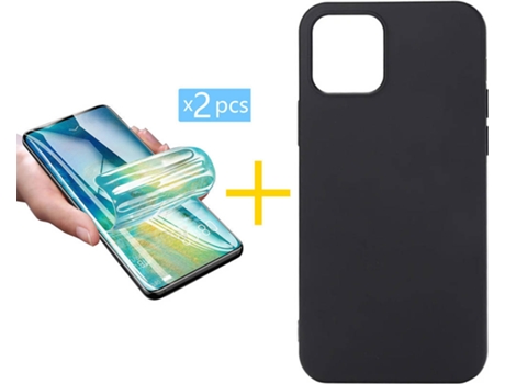Carcasa + 2 Protectores de Pantalla para iPhone 12 Mini SKYHE Negro