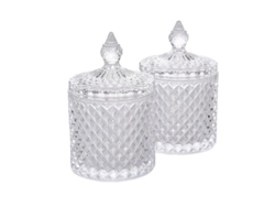 2 Piezas Plato De Cristal Para Dulces