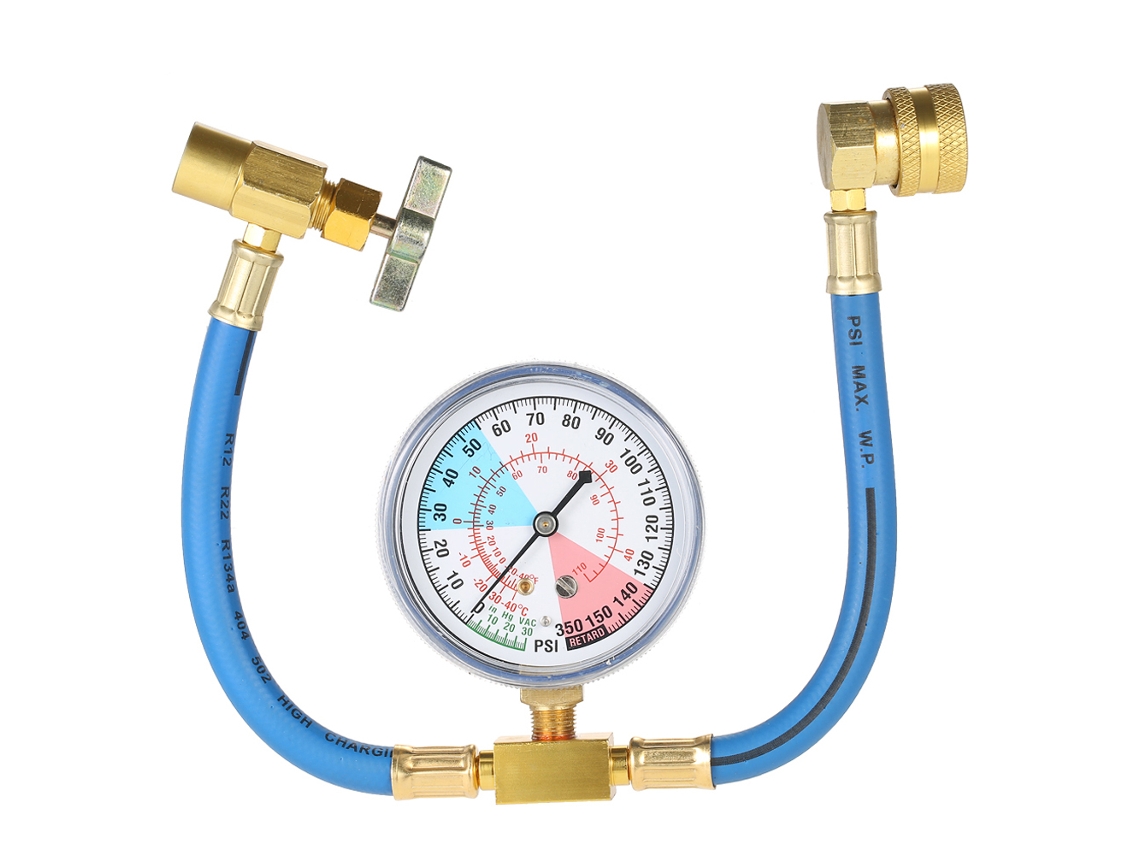 Manguera Y Manómetro Para Rellenar El Refrigerante R134a De 1/2" En El Sistema De Aire Acondicionado Del Automóvil.