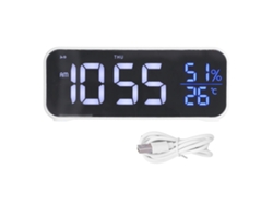 Reloj Despertador Digital Led Con Alarma, Indicador De Temperatura Y Carga Usb Para El Hogar Y El Dormitorio.