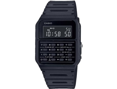 Reloj Digital CASIO Calculadora Hombre (Acero y Resina - Negro)
