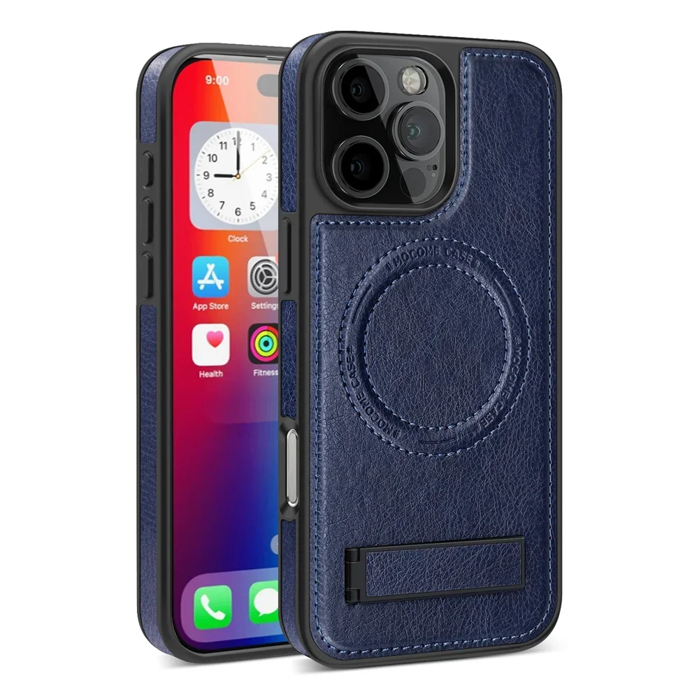 (iphone Se4, Azul Oscuro) Funda Magsafe Para Iphone, Con Soporte Y Ajuste Magnético Fuerte.
