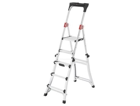 Hailo-8795-001-Escalera de tijera telescópica TL100 TopLine (3-4-5 peldaños)