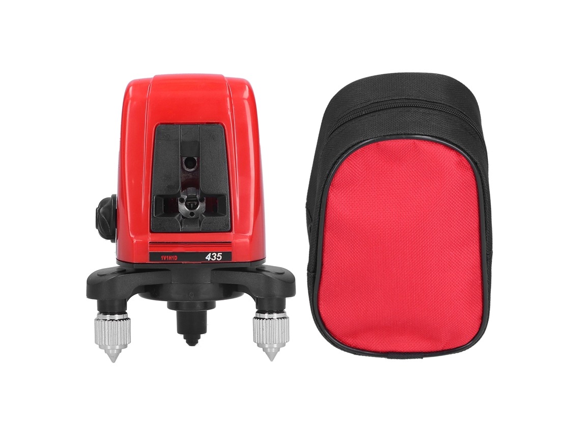 Nivel Láser Portátil Ak435 Con Autonivelación, 2 Líneas, 1 Punto, Haz Rojo, Herramienta De Medición Para Construcción.