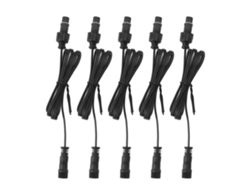 2026 5 piezas Cable de extensión para luz de terraza 3.3 pies 2 pines IP67 Conector macho-hembra impermeable para uso en exteriores
