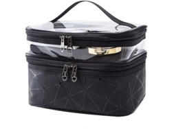 Bolsa De Maquillaje De Doble Capa Impermeable Con Gran Capacidad Para Viaje Y Toiletries Bpz
