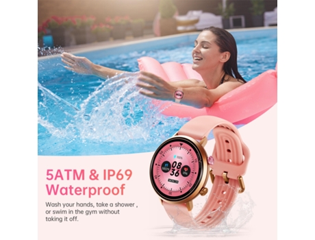 Smartwatch Pantalla AMOLED de 1,32 pulgadas Diseño ultrafino de 9 mm 5ATM e IP69 Resistente al agua Más de 100 modos deportivos - Negro CHRONUS
