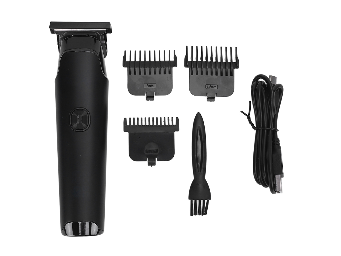 Tijera Eléctrica Para Cabello Con Pantalla Lcd Recortadora De Cabello Hombre Para Hogar Y Salón Negro