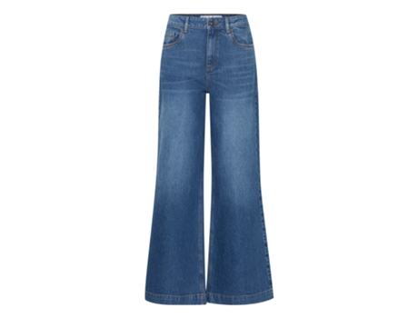 Pantalones de Mujer PULZ JEANS Ultra Anchos Carly Mezclilla Azul (32x25)