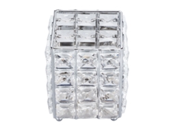 Caja de almacenamiento de cristal de estilo europeo, plateada