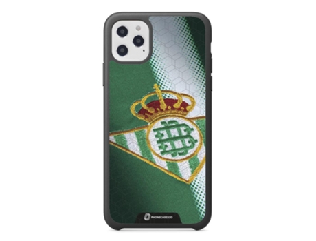 Funda Móvil Oficial Real Betis Fc para iPhone 12 Pro Max PHONECASES3D Piel Sintética Negro