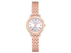 Reloj De Pulsera Ivpai Para Mujer Con Brazalete De Aleación, Estilo Moderno, Oro Rosa, Blanco.