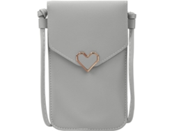 Bolso De Hombro Para Móvil Para Mujer - Bandolera Compacta - Gris Claro