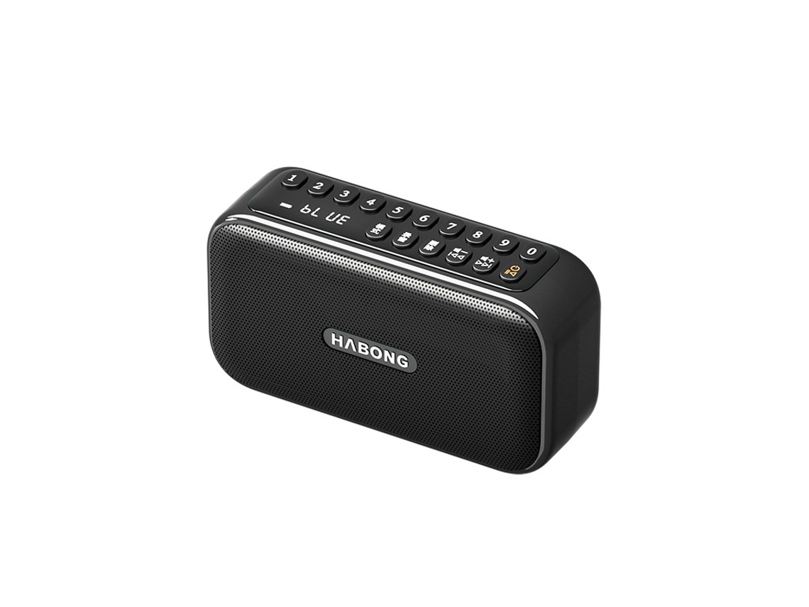 Radio FM portátil recargable con Bluetooth 5.3, grabación, walkman, subwoofer, manos libres y reproductor MP3 - Mdug (negro)