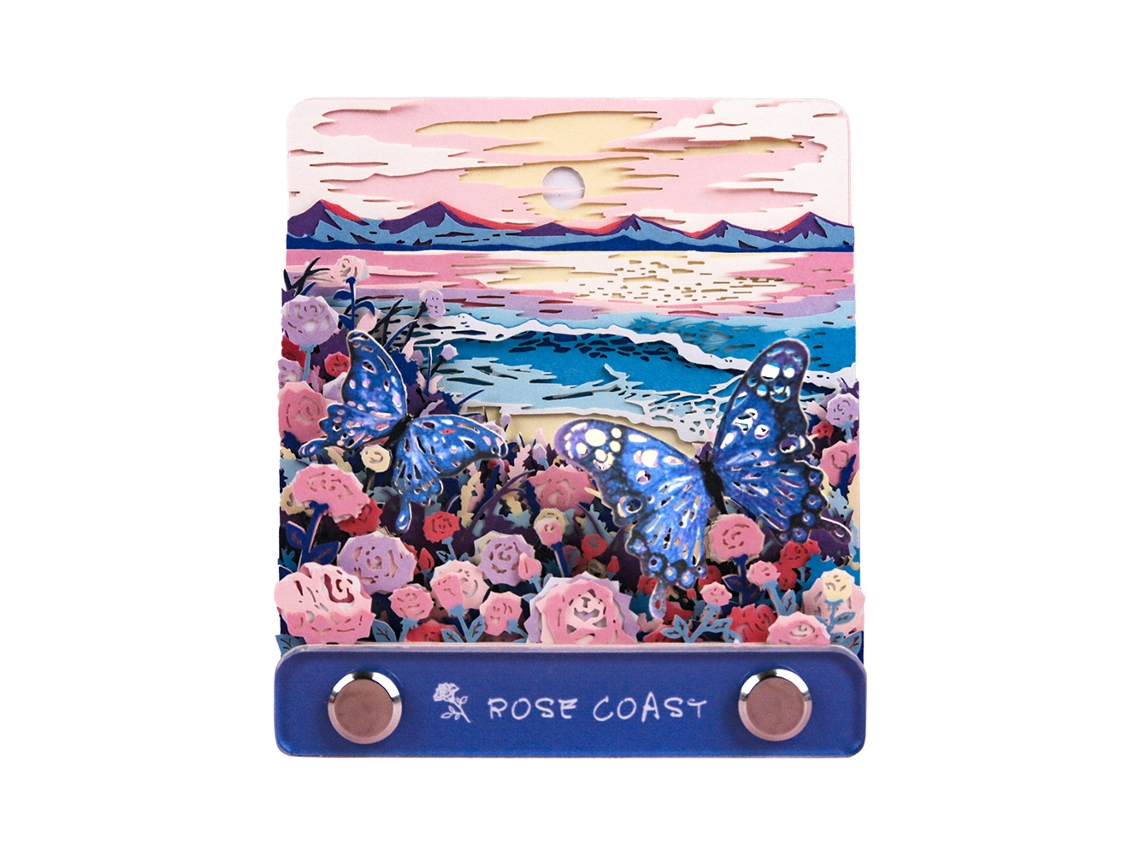 Bloc de notas Eifson 3D Bloc de notas estéreo Rosa Costa Mariposa