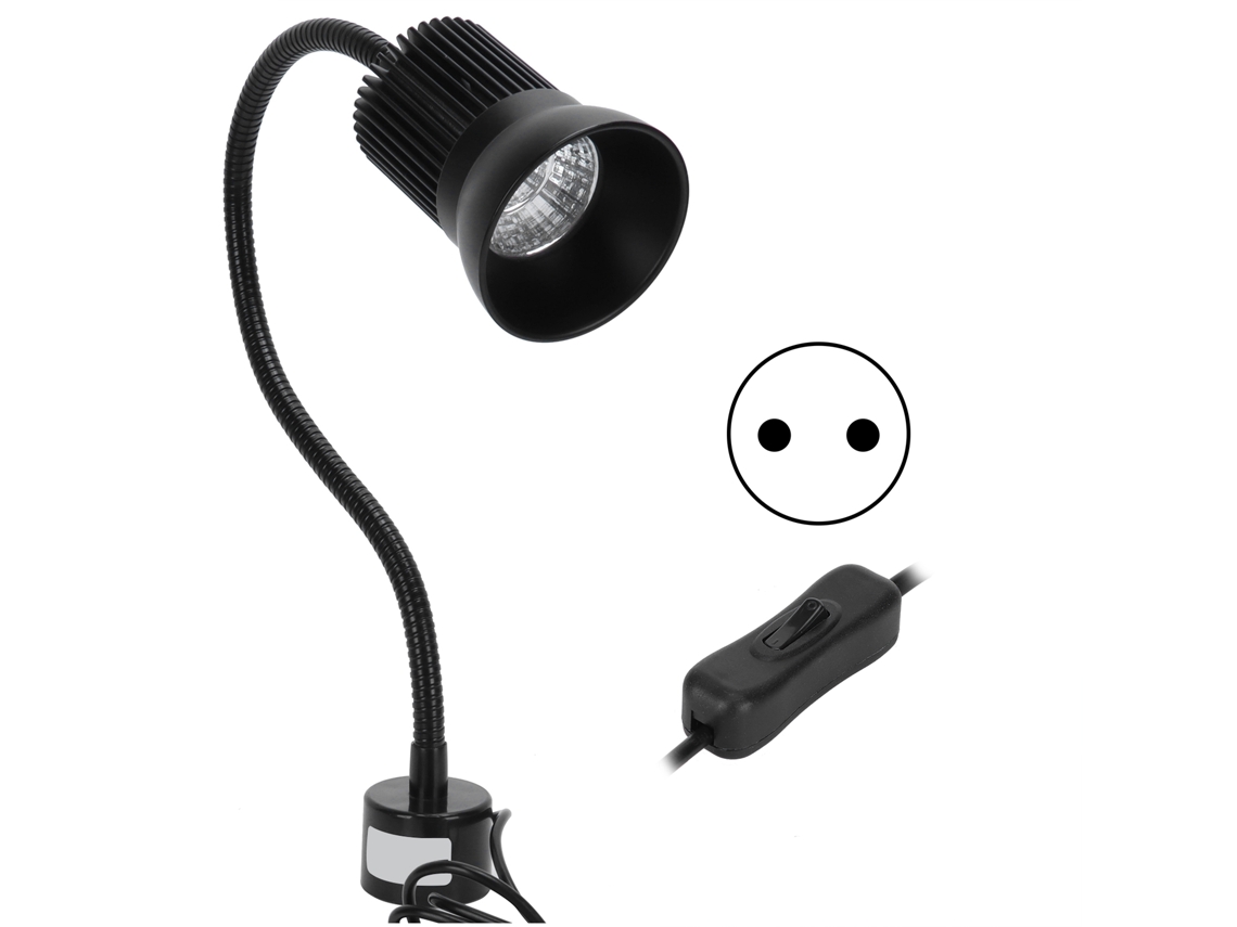 2026-lámpara Led De Trabajo 7w Con Base Magnética Y Cuello Flexible Para Máquina De Coser, Cnc Y Tornos, Enchufe Eu 110-220v