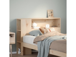 Cabecero De Cama Con Almacenaje Madera Maciza De Pino 90 Cm